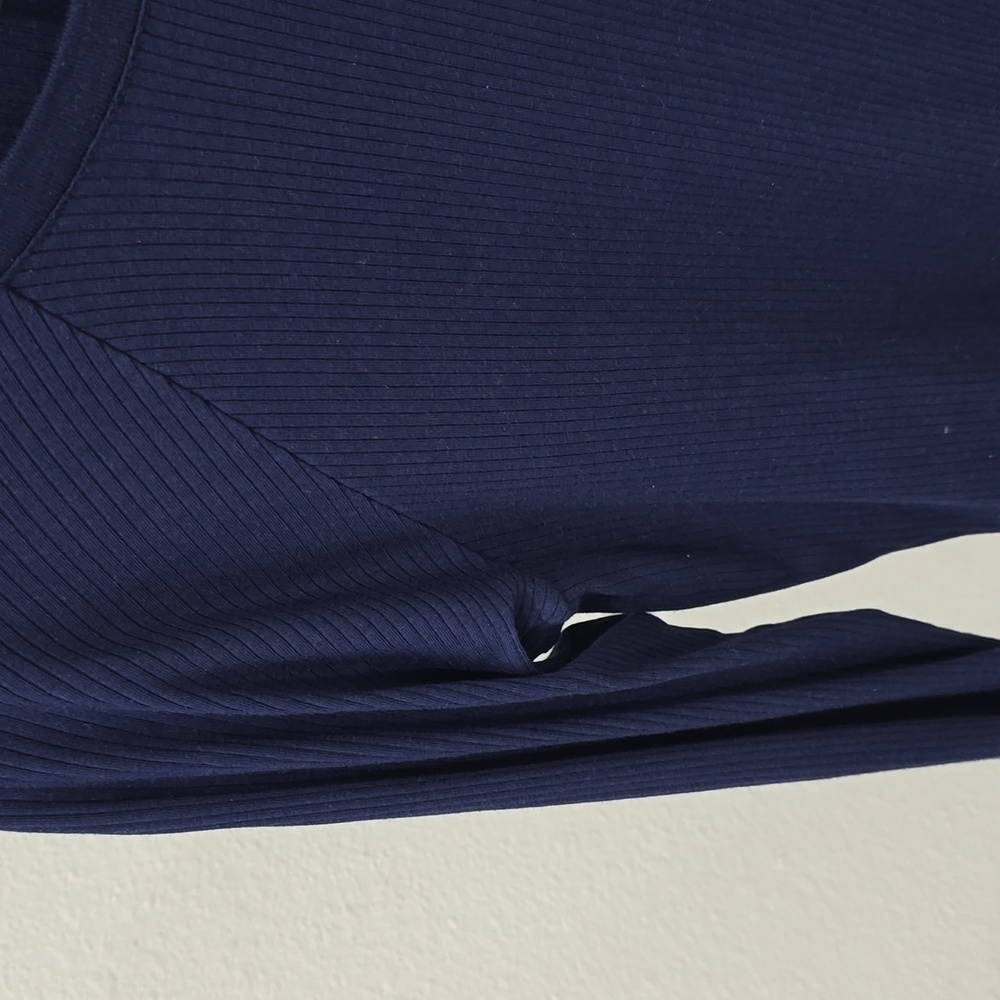 Ralph Lauren Navy Blue Long Sleeve Ribbed Gold Buttons Womens - Picture 4 of 8